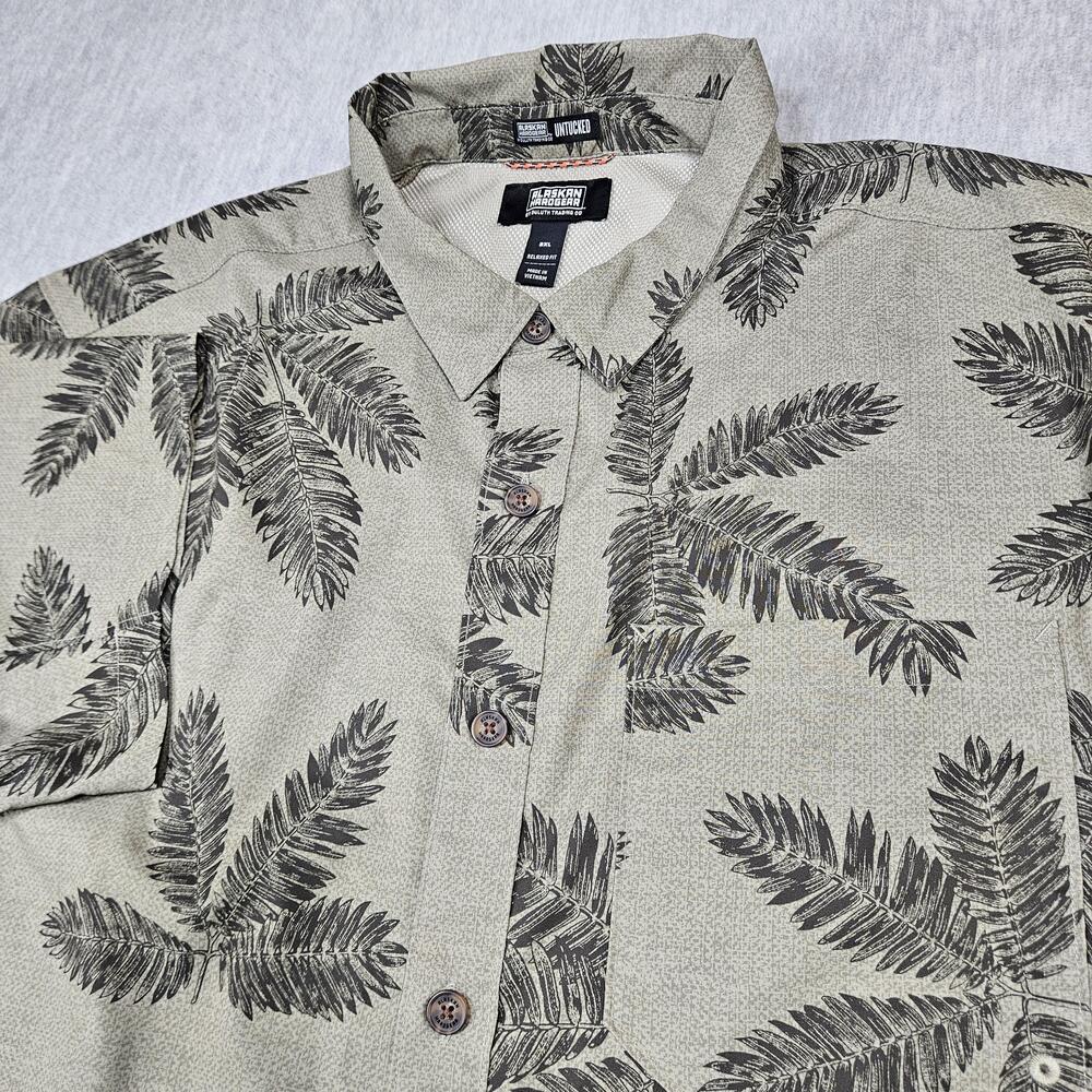 Alaskan Hardgear Shirt Mens 2XL Green Mountain Stream Untucked Vented